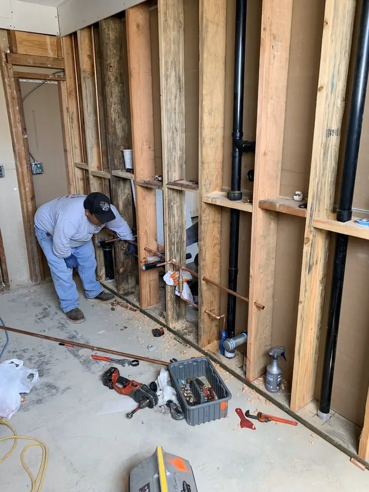 Commercial rough-in plumbing for Water Heater Replacement in Downtown Oceanside